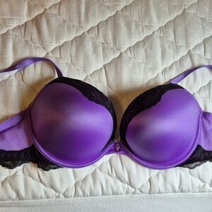 Victoria's Secret Purple and Black Lace Bra
